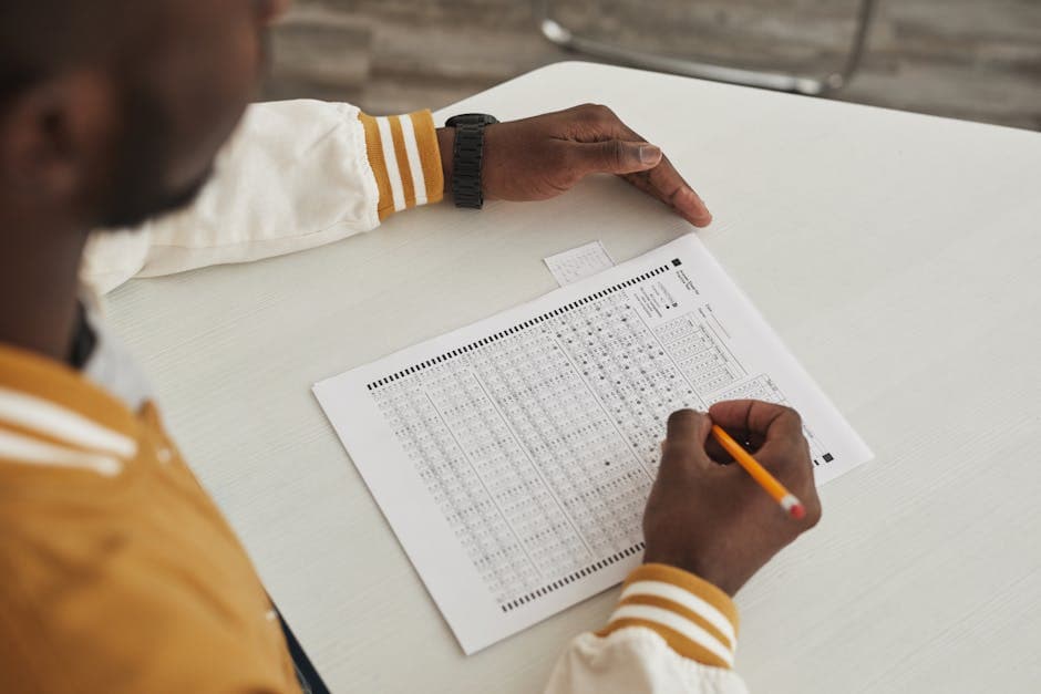 Élève qui se teste pendant une session courte